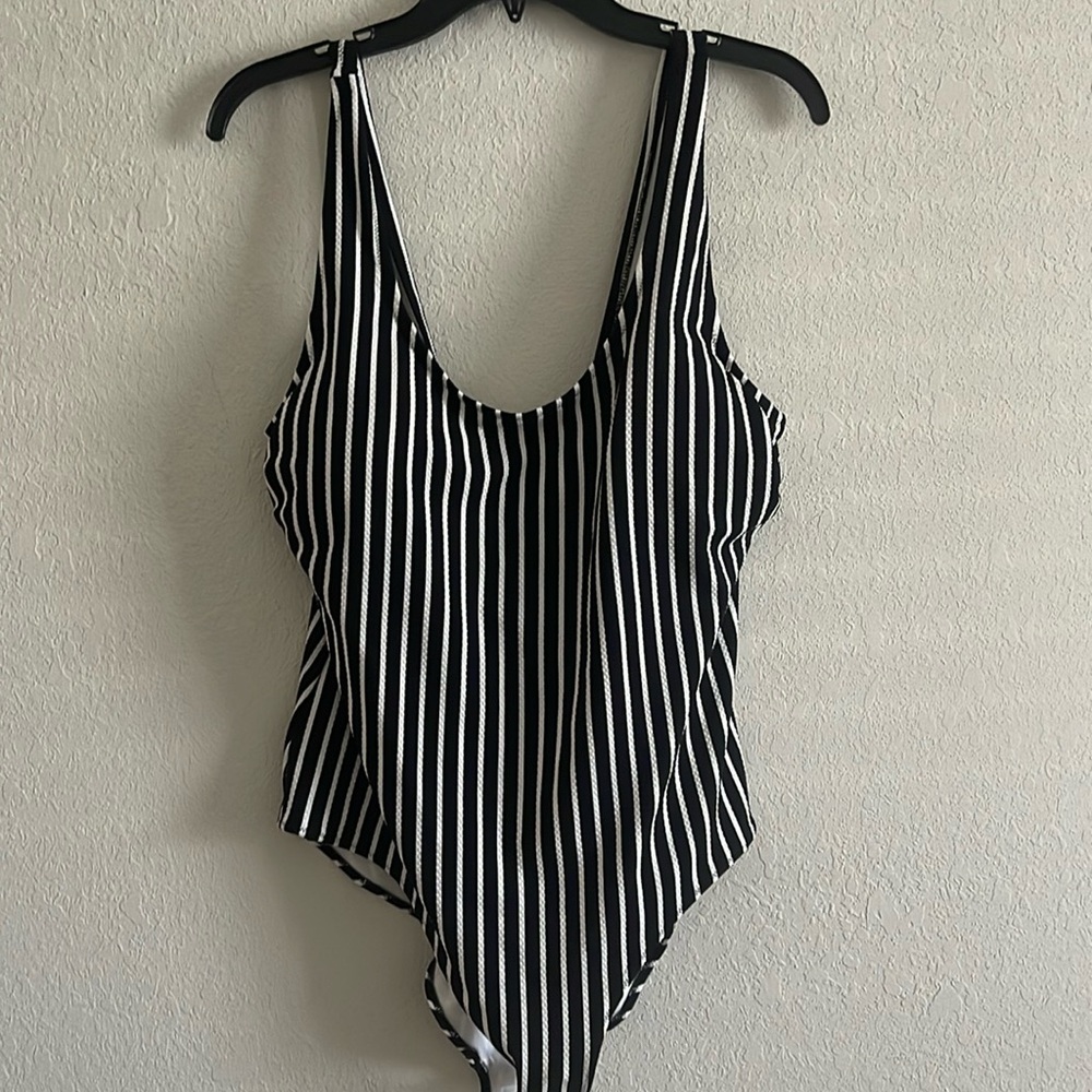 H&M striped swimming suit